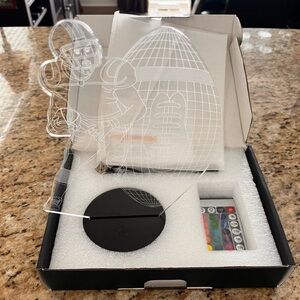 NIB led football player 3D lamp